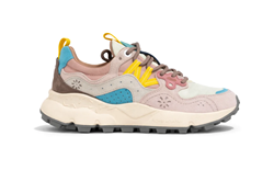 YAMANO 3 WMN Sneakers in suede nylon light pink off white pink